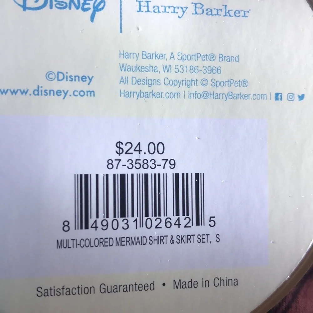 Harry Barker Disney Little Mermaid Ariel Tee & Tutu Skirt S